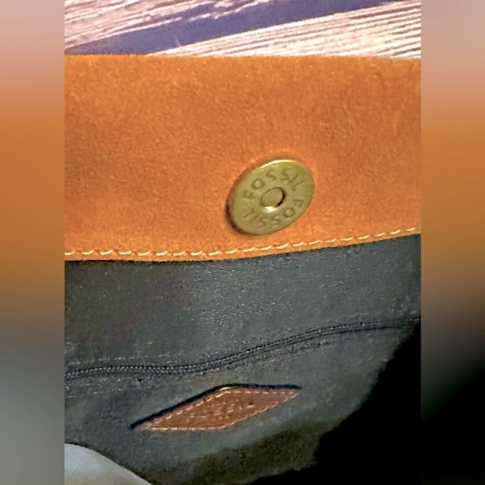 FOSSIL Carmen Shopper Shoulder & Crossbody Strap Included - Caramel Color - Picture 11 of 14